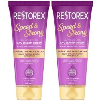 Restorex Speed & Strong Sarmaşık Özlü Saç Uzatan Tüm Saçlar İçin Unisex Saç Kremi 2x250 ml