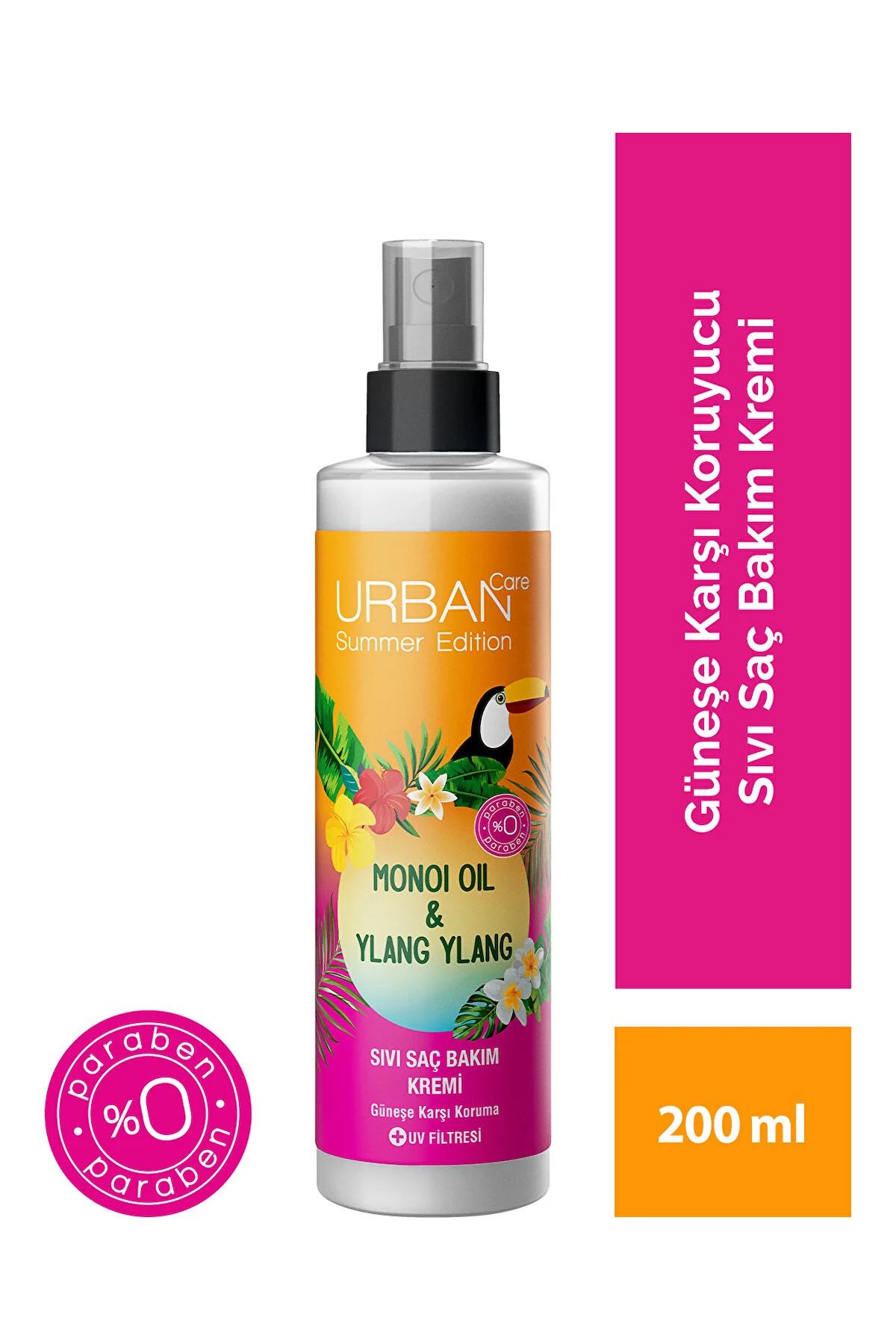 Urban Care Summer Edition Monoi Yağı Ylang Ylang Sülfatsız Parlaklık Tüm Saçlar İçin Kadın Saç Kremi 200 ml