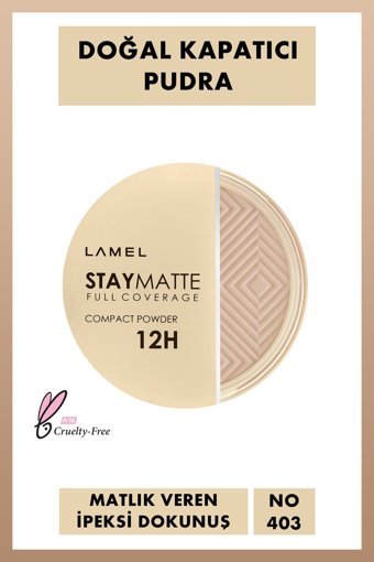 Lamel Cosmetics No 403 Yağsız Mat Kompakt Pudra Orta