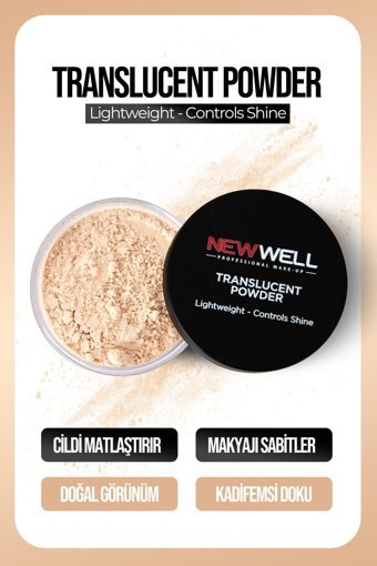 New Well Translucent Karma ve Yağlı Ciltler İçin Yağsız Mat Toz Pudra