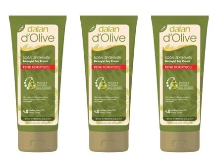 Dalan D'Olive Renk Koruyucu Zeytinyağlı Saç Kremi 3 x 200 ml