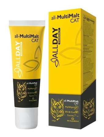 AllDay B Vitamini E Vitamini Multivitamini Bağışıklık Güçlendirici Yetişkin Kedi Vitamini Macun 100 gr