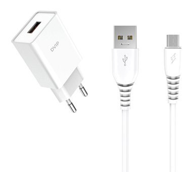 DVIP Y100M Universal USB Kablolu 5 W/2.4 Amper Hızlı Şarj Aleti Beyaz