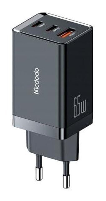 Mcdodo CH-1542 Universal Type-C-Universal Kablolu 65 W Çoklu Hızlı Şarj Aleti Siyah