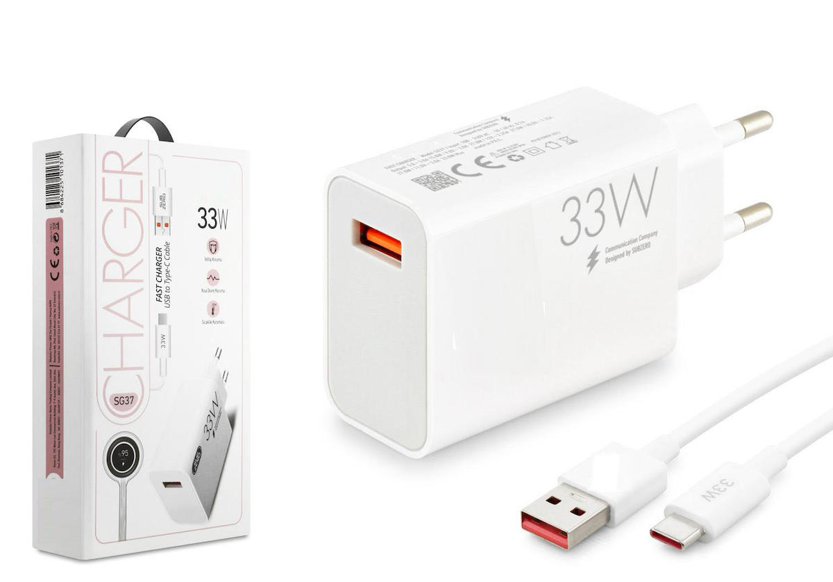 Casper SG37 Via A4 USB Kablolu 33 W Hızlı Şarj Aleti Beyaz