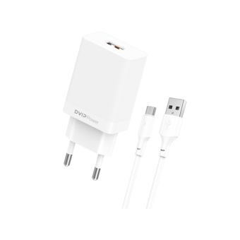 DVIP N12 Universal USB Kablolu /2.4 Amper Hızlı Şarj Aleti Beyaz