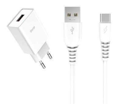 DVIP Y100C Universal USB Kablolu 5 W/2.4 Amper Hızlı Şarj Aleti Beyaz
