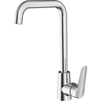 Creavit Bv8500 Bevel Kuğu Çift Girişli Aç Kapa Eviye Bataryası Gümüş