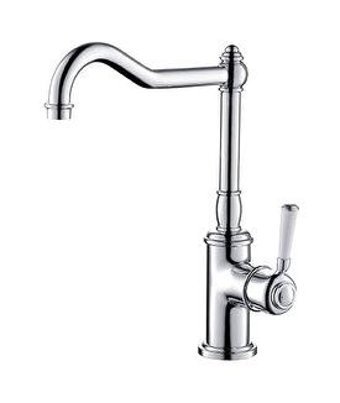 Bocchi Burlington 1004-0090 Kuğu Çift Girişli Çevirmeli Eviye Bataryası Gri