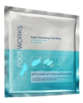 Avon Foot Works Ölü Deri-Nemlendirici Aloe Veralı Soyulan Çorap Tipi Ayak Maskesi