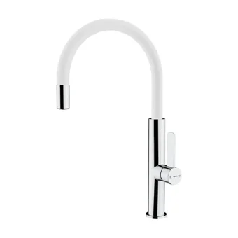 Teka FOT 995 WH 116030024 Arıtmalı Kuğu Çift Girişli Çevirmeli Eviye Bataryası Beyaz