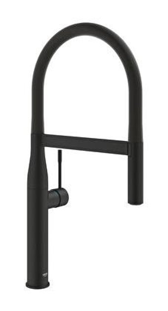 Grohe Essence Phantom Black-30503KF0 Spiralli Çift Girişli Aç Kapa Eviye Bataryası Siyah