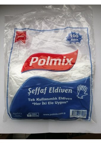 Polmix Şeffaf Standart 100 Adet Bulaşık Eldiveni