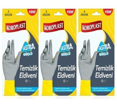 Koroplast Gri Small 3 Çift Bulaşık Eldiveni