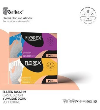 Reflex Florex Mavi Medium 100 Adet Bulaşık Eldiveni