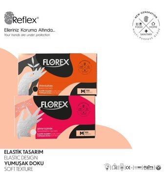 Reflex Florex Mavi Medium 100 Adet Bulaşık Eldiveni