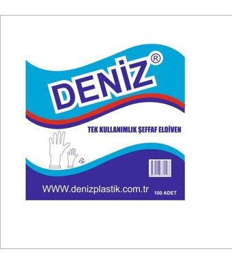 Deniz Plastik Şeffaf Large 100 Adet Bulaşık Eldiveni