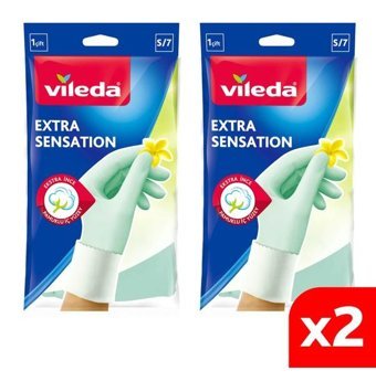 Vileda Extra Sensation Çok Renkli XSmall 2 Çift Temizlik Eldiveni