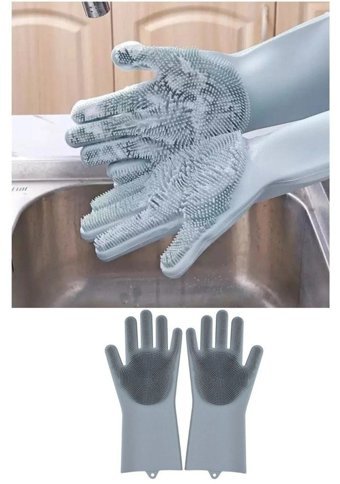Magic Gloves Gri Standart 1 Çift Bulaşık Eldiveni