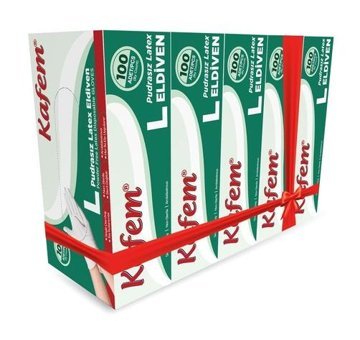 Kafem Beyaz Large 5 x 100 Adet Bulaşık Eldiveni