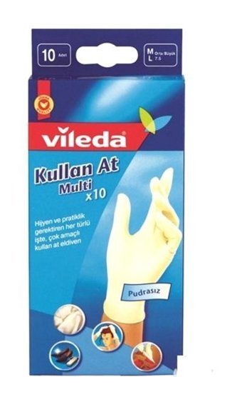 Vileda Beyaz Medium-Large 10 Adet Bulaşık Eldiveni