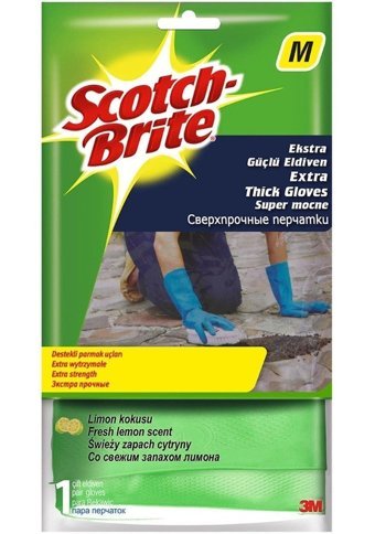 Scotch Brite No 7 Mavi Medium 1 Çift Temizlik Eldiveni