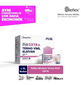 Reflex Winxley Termo Şeffaf Large- XLarge 100 Adet Bulaşık Eldiveni