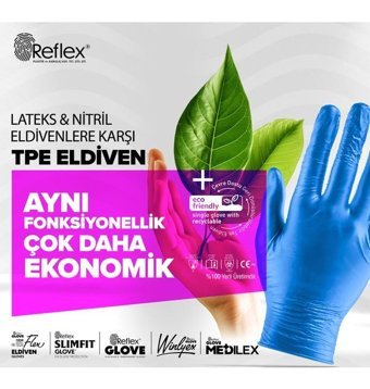 Reflex Winxley Termo Şeffaf Large- XLarge 100 Adet Bulaşık Eldiveni