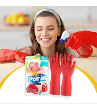 Parin Kırmızı Large 1 Çift Temizlik Eldiveni