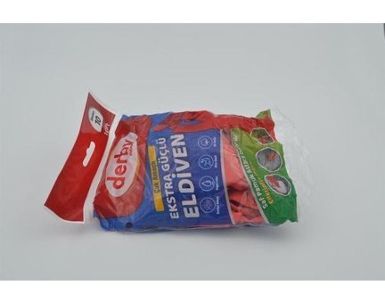 Derby Kırmızı XLarge 5 Adet Temizlik Eldiveni