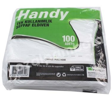 Handy Hdpe Şeffaf Large- XLarge 50 x 100 Adet Temizlik Eldiveni