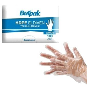 Burpak Şeffaf Large 100 Adet Bulaşık Eldiveni