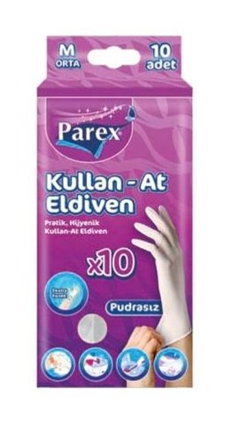 Parex Beyaz Medium 10 Adet Bulaşık Eldiveni