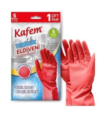 Kafem Kırmızı Small 200 Çift Temizlik Eldiveni