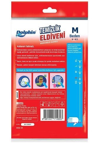 Dolphin Kırmızı Medium 1 Çift Temizlik Eldiveni
