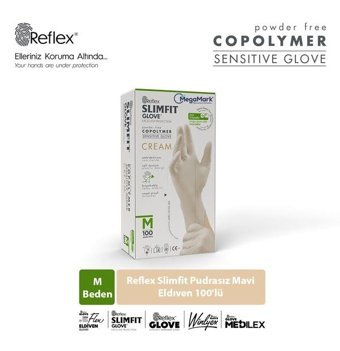 Reflex Slimfit Krem Medium 100 Adet Bulaşık Eldiveni