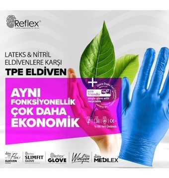 Reflex Winxley Termo Şeffaf Medium 100 Adet Bulaşık Eldiveni