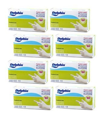 Dolphin Beyaz Medium 8 x 100 Adet Bulaşık Eldiveni