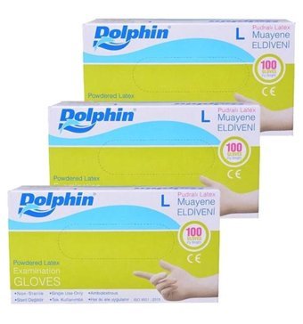 Dolphin Beyaz Large 3 x 100 Adet Bulaşık Eldiveni