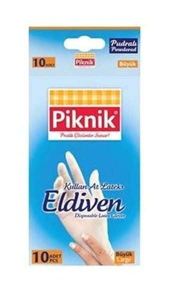 Piknik Beyaz Large 10 Adet Bulaşık Eldiveni