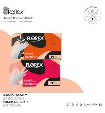 Reflex Florex Bej Large- XLarge 100 Adet Bulaşık Eldiveni