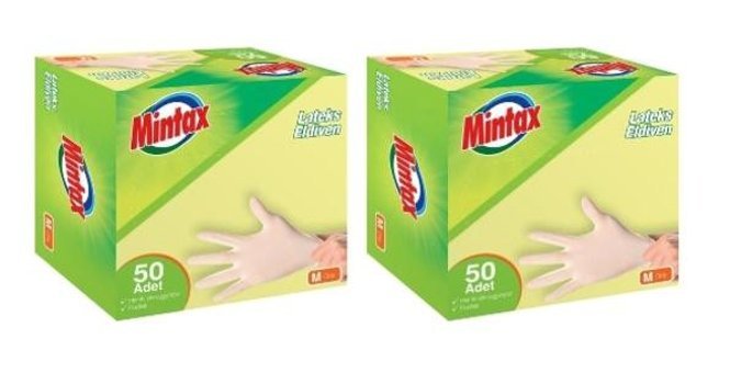 Mintax Beyaz Medium 2 x 50 Adet Bulaşık Eldiveni