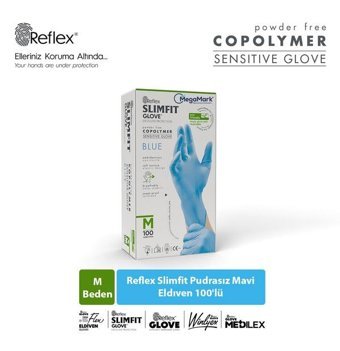 Reflex Slimfit Mavi Medium 100 Adet Bulaşık Eldiveni