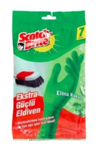 Scotch Brite No 7 Yeşil Medium 1 Çift Temizlik Eldiveni