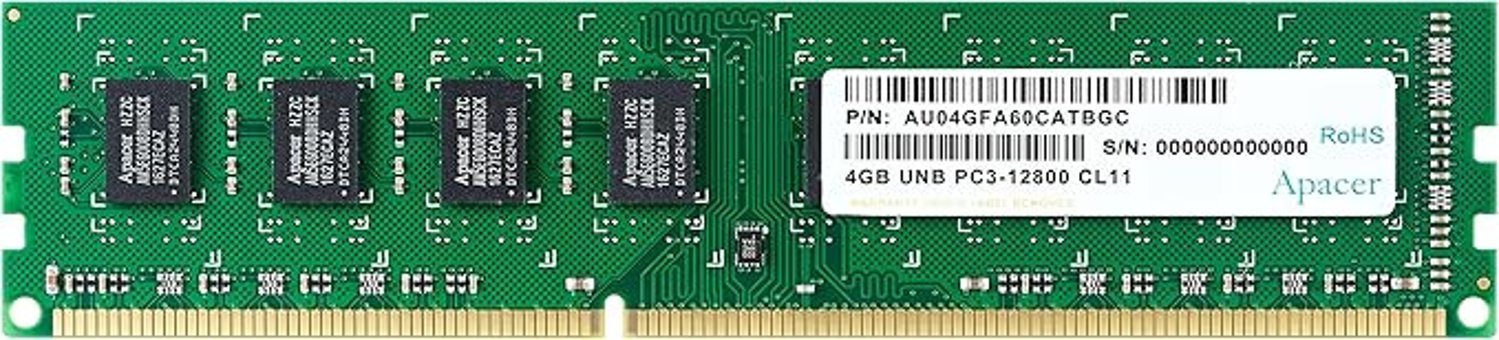 Apacer DL.04G2K.KAM 4 GB DDR3 1x4 1600 Mhz Ram