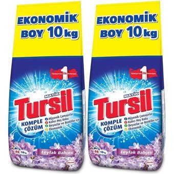 Tursil Leylak Bahçesi Renkliler ve Beyazlar İçin 132 Yıkama Toz Deterjan 2x10 kg