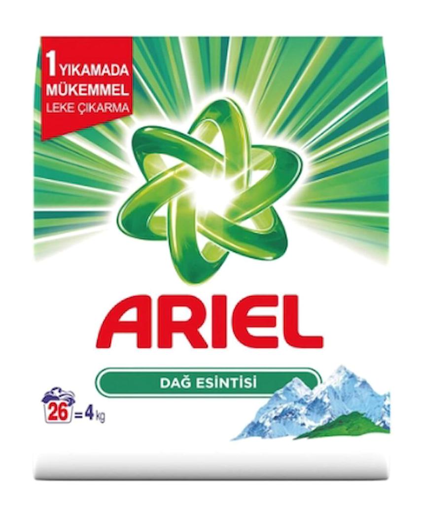 Ariel Dağ Esintisi Renkliler ve Beyazlar İçin 156 Yıkama Toz Deterjan 6x4 kg