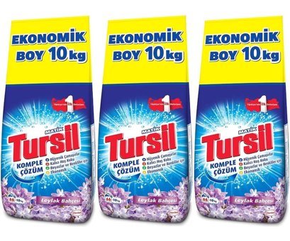 Tursil Leylak Bahçesi Renkliler ve Beyazlar İçin 198 Yıkama Toz Deterjan 3x10 kg