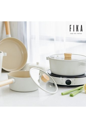 Neoflam Fika Junior 5 Parça Alüminyum Döküm Tencere Ve Tava Seti Bej