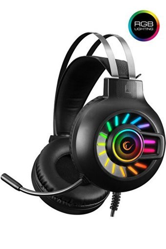 Rampage Rm-K44 7.1 USB Type A Gürültü Önleyici Mikrofonlu Kablolu Kulak Üstü Kulaklık Siyah